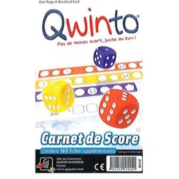 Qwinto - Bloc de Score | Jeux et Trolleries | Spécialiste des jeux de société, jeux de cartes et wargames