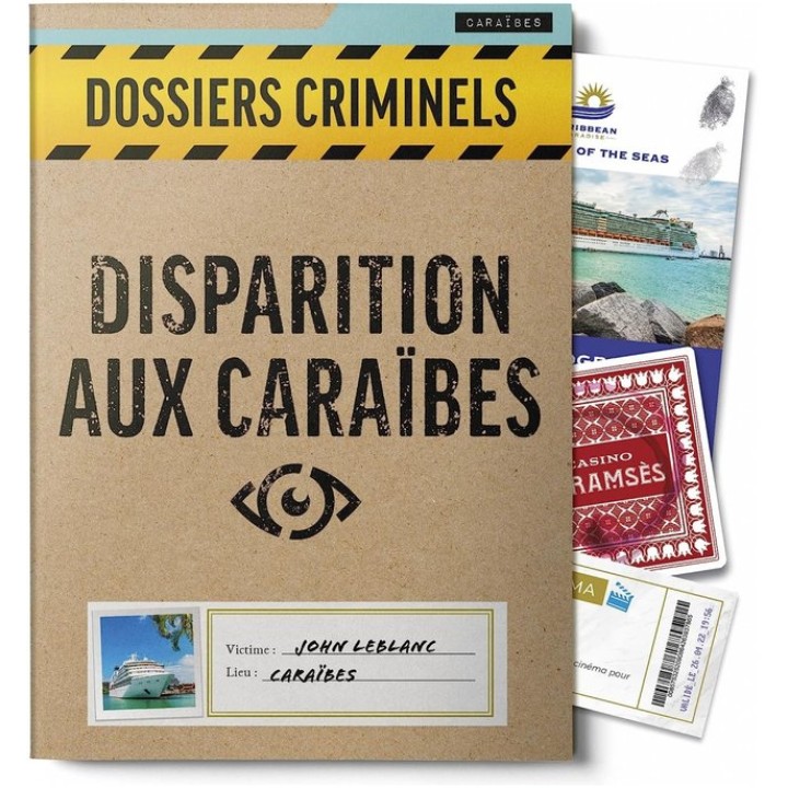 Dossiers Criminels - Disparition Aux Caraïbes | Jeux et Trolleries | Spécialiste des jeux de société, jeux de cartes et wargames