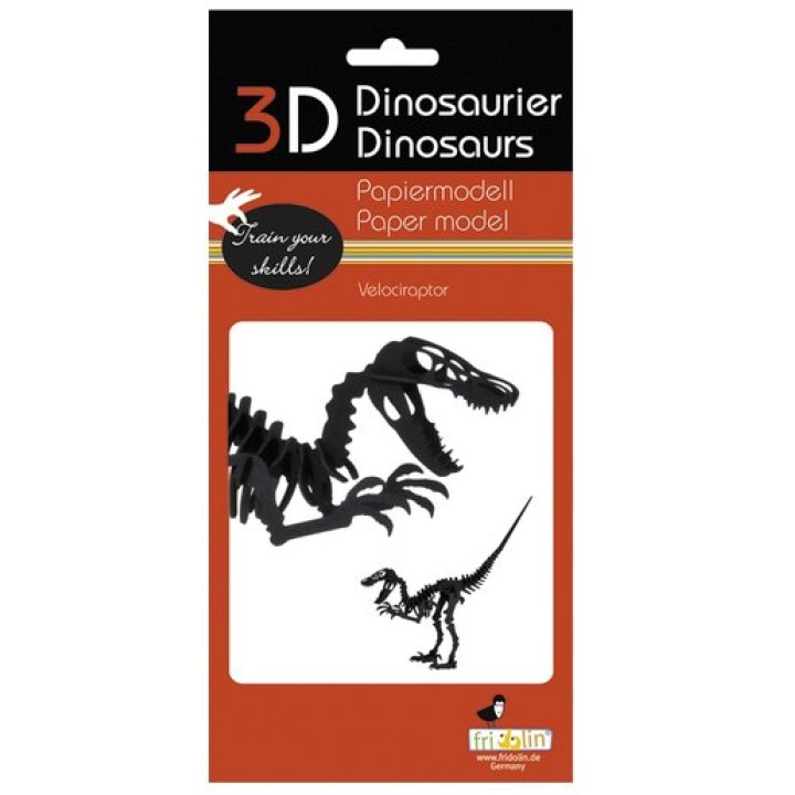 Modèle papier 3D - Velociraptor | Jeux et Trolleries | Spécialiste des jeux de société, jeux de cartes et wargames