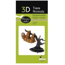 Modèle en papier 3D - Paresseux | Jeux et Trolleries | Spécialiste des jeux de société, jeux de cartes et wargames