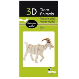 Modèle en papier 3D - Chèvre | Jeux et Trolleries | Spécialiste des jeux de société, jeux de cartes et wargames