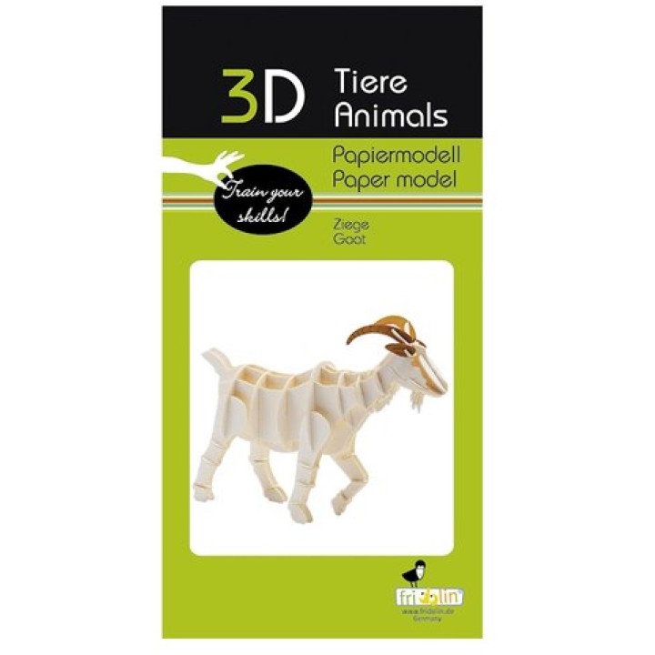 Modèle en papier 3D - Chèvre | Jeux et Trolleries | Spécialiste des jeux de société, jeux de cartes et wargames
