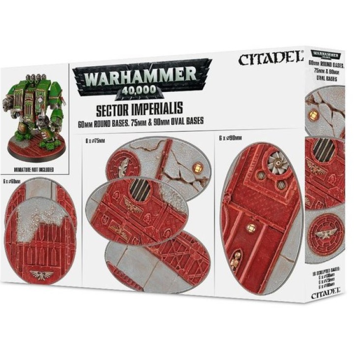 SECTOR IMPERIALIS: SOCLES RONDS DE 60MM ET SOCLES OVALES DE 75MM ET 90MM