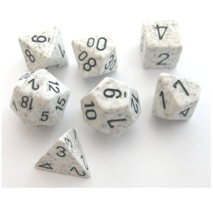 Set de 7 dés - Granité Arctique