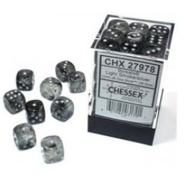 Dés: Set de 36 Dés 6 Borealis Noir / Argent