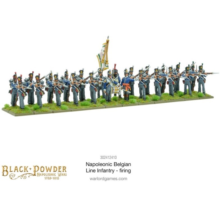 Napoleonic Belgian Line Infantry Firing | Jeux et Trolleries | Spécialiste des jeux de société, jeux de cartes et wargames