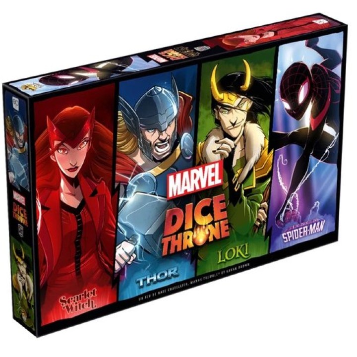 Dice Throne Marvel : Scarlet Witch-Thor-Loki-Spiderman Miles Morales