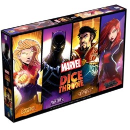 Dice Throne Marvel : Captain Marvel-Black Panther-Dr Strange-Black Widow