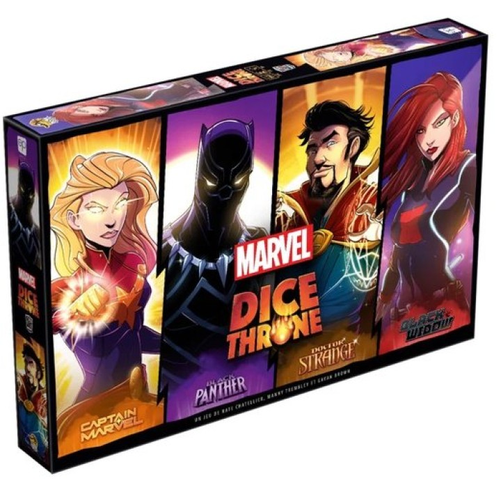 Dice Throne Marvel : Captain Marvel-Black Panther-Dr Strange-Black Widow