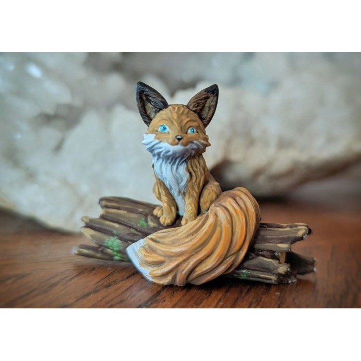 Pack Figurine Résine Renard 4cm - Kit de Peinture Complet pour Figurinistes