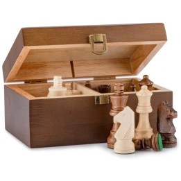 Pièces d'échecs T3 avec coffret en bois - Cases 40mm