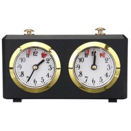 Pendule Echecs plastique noir
