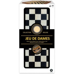 Jeu de Dames en Bois Pliable - Deluxe