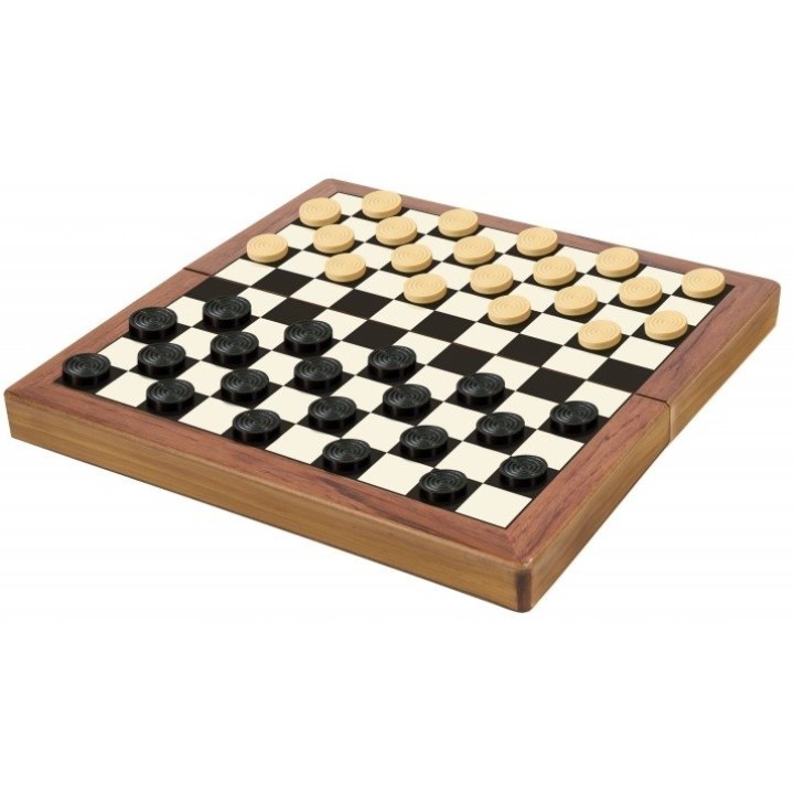 Jeu de Dames en Bois Pliable - Deluxe