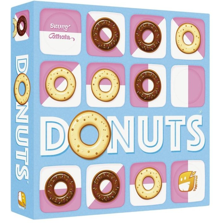 "Donuts - Le Clash des Gourmands : Jeu stratégique à 2 joueurs, alignez 5 donuts pour gagner !"