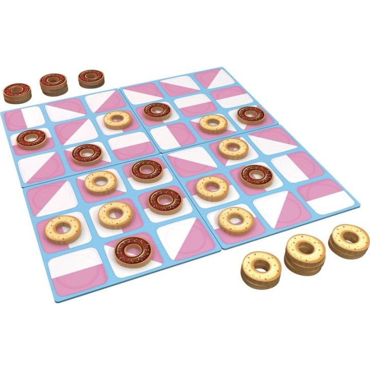 "Donuts - Le Clash des Gourmands : Jeu stratégique à 2 joueurs, alignez 5 donuts pour gagner !"