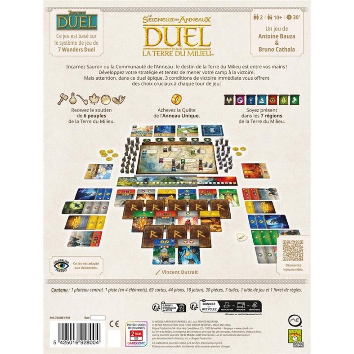 Le Seigneur des Anneaux : Duel pour la Terre du Milieu - Jeu de Stratégie à 2 Joueurs
