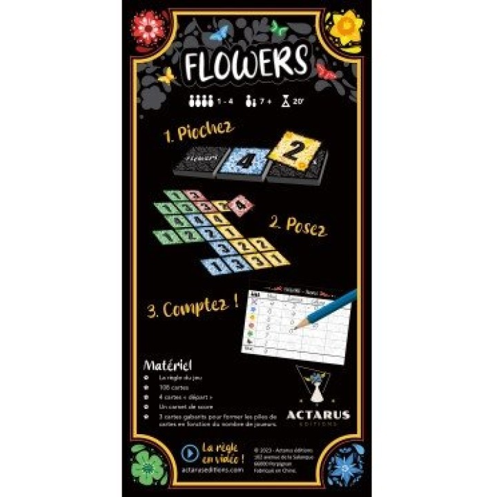 Flowers | Jeux et Trolleries | Spécialiste des jeux de société, jeux de cartes et wargames