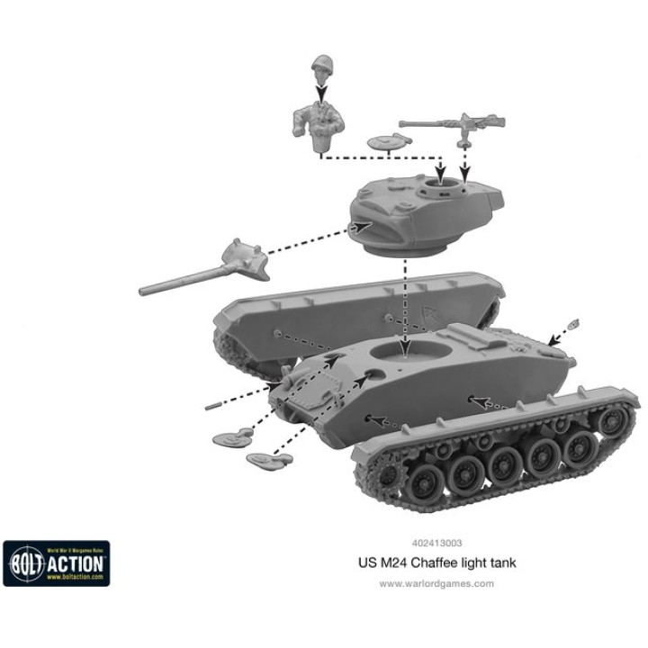 M24 Chaffee, US light tank | Jeux et Trolleries | Spécialiste des jeux de société, jeux de cartes et wargames