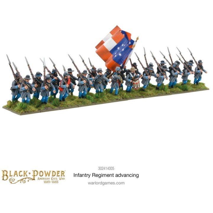 American Civil War: Infantry Regiment Advancing | Jeux et Trolleries | Spécialiste des jeux de société, jeux de cartes et wargam