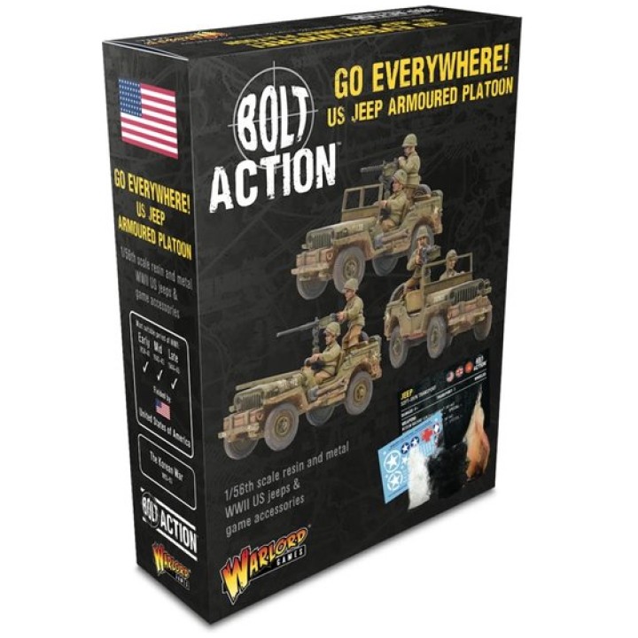 Go Everywhere! US Jeep Armoured Platoon | Jeux et Trolleries | Spécialiste des jeux de société, jeux de cartes et wargames
