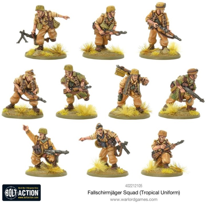 Fallschirmjager squad (tropical Uniform) | Jeux et Trolleries | Spécialiste des jeux de société, jeux de cartes et wargames