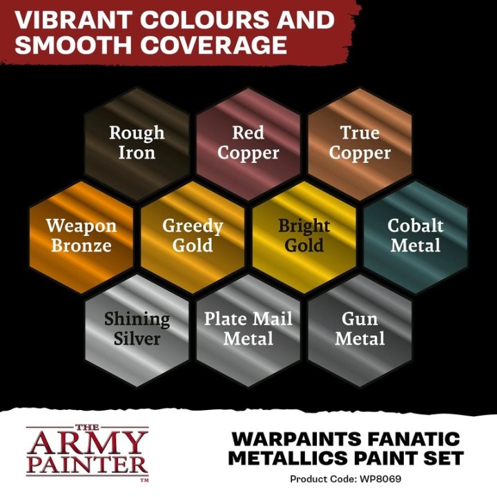 Warpaints Fanatic Metallics Paint Set | Jeux et Trolleries | Spécialiste des jeux de société, jeux de cartes et wargames