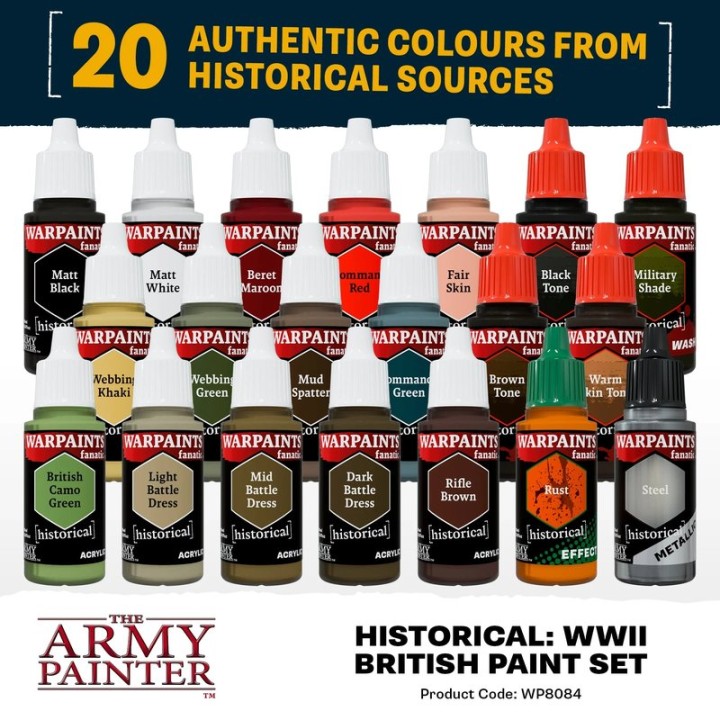 Warpaints Fanatic: World War II British Paint Set | Jeux et Trolleries | Spécialiste des jeux de société, jeux de cartes et warg