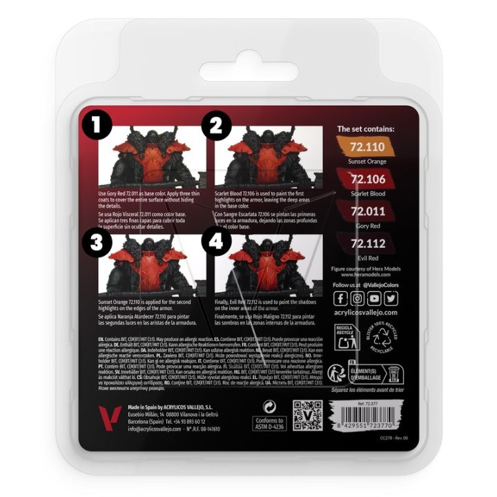 Red color set