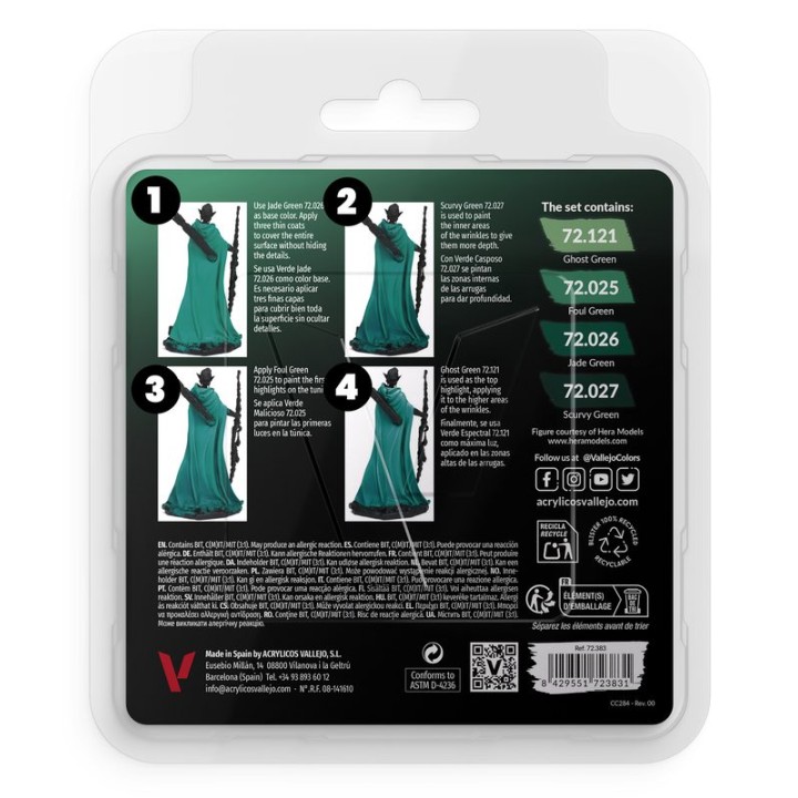 Cold green color set