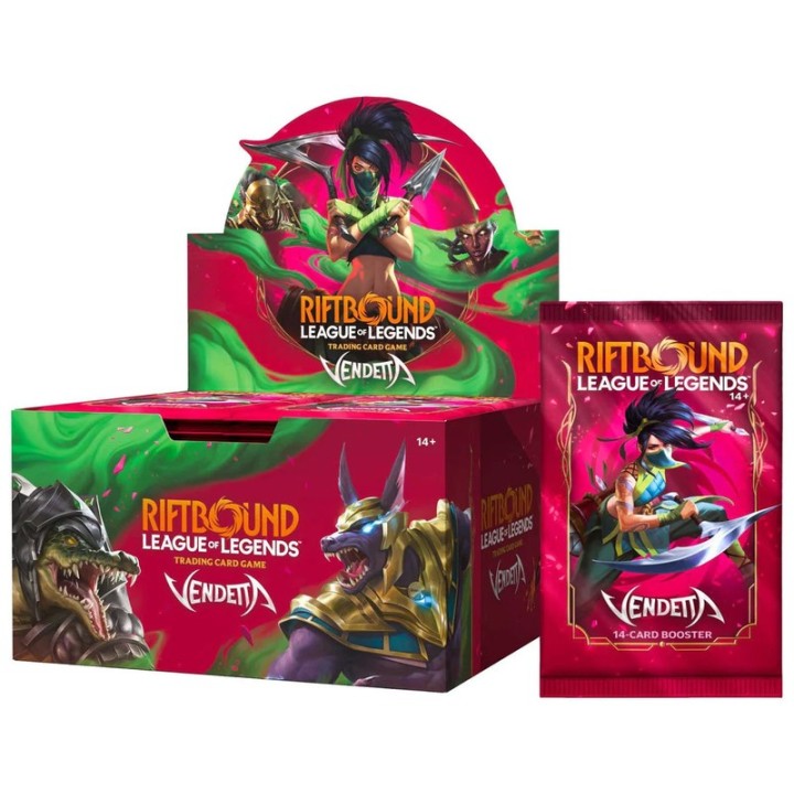Riftbound : Vendetta – display de 24 boosters, version française (visuel de la boîte anglaise)