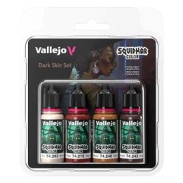 Vallejo Squidmar Color – Dark Skin Set (74.305) – 4 couleurs