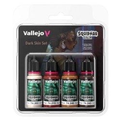 Vallejo Squidmar Color – Dark Skin Set (74.305) – 4 couleurs