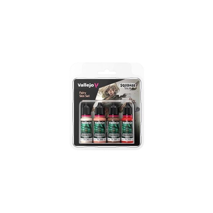 Vallejo Squidmar Color – Fairy Skin Set (74.306) – 4 couleurs