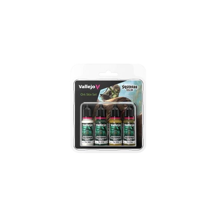 Vallejo Squidmar Color – Ork Skin Set (74.307) – 4 couleurs
