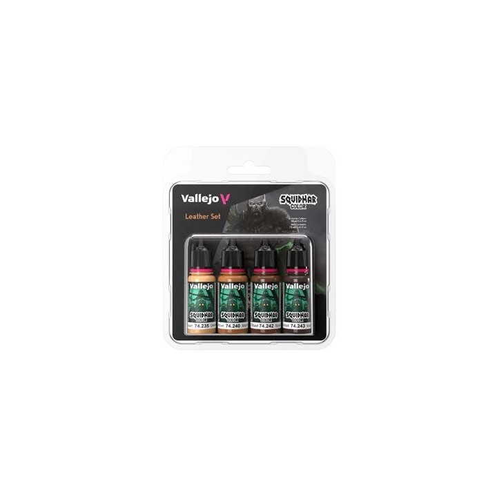 Vallejo Squidmar Color – Leather Set (74.309) – 4 couleurs
