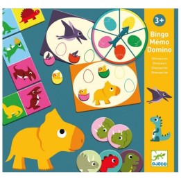 Bingo Memo Domino - Dinosaures | Jeux et Trolleries | Spécialiste des jeux de société, jeux de cartes et wargames