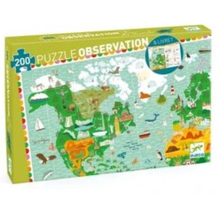 Puzzle Observation - Tour du monde - 200 pcs | Jeux et Trolleries | Spécialiste des jeux de société, jeux de cartes et wargames