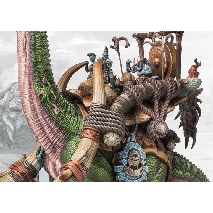 Drum Beast (W'adrhŭn, Conquest) : figurines peintes, photo Para Bellum n° 1
