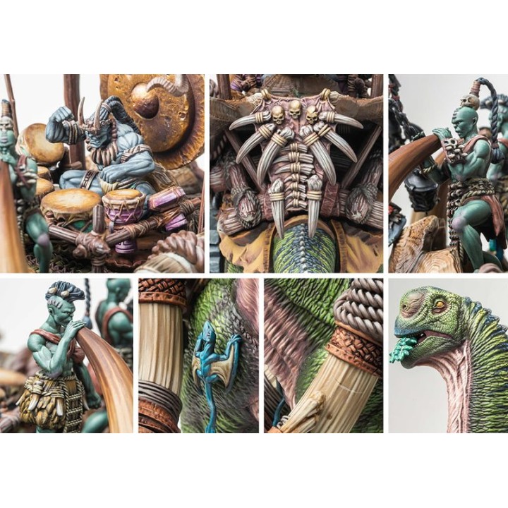 Drum Beast (W'adrhŭn, Conquest) : figurines peintes, photo Para Bellum n° 3