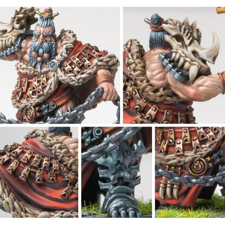 Raegh Drake Rider (Dweghom, Conquest) : figurines peintes, photo Para Bellum n° 1