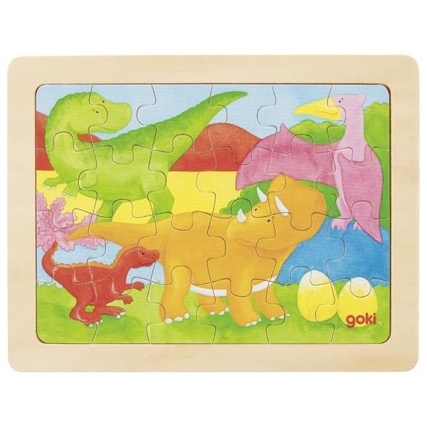 Goki Puzzle en bois aux couleurs variées 24 pièces