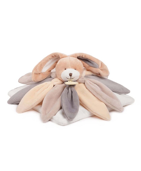 COFFRET DOUDOU LAPIN PETALES COLLECTOR TAUPE