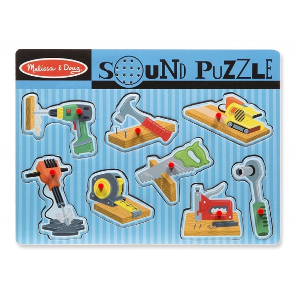 Puzzle Sonore à Encastrements Les Outils