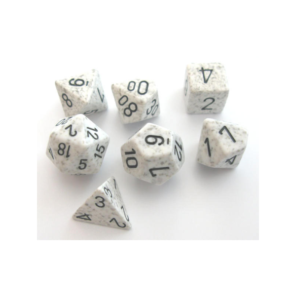 Set de 7 dés - Granité Arctique