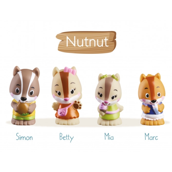 4 personnages famille NUTNUT Klorofil