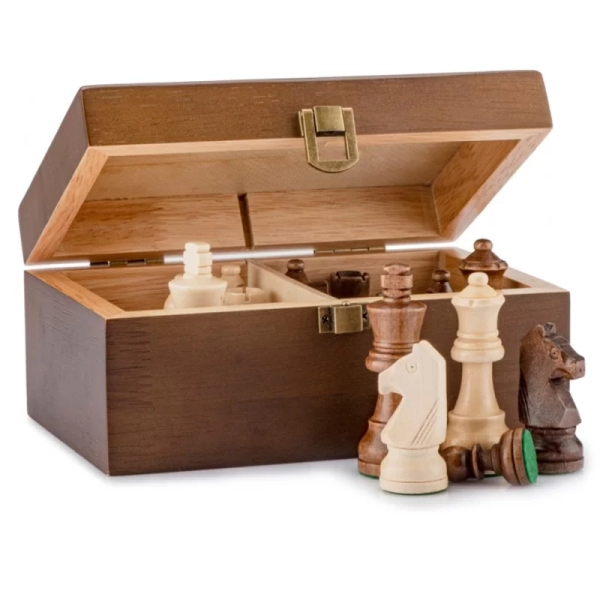 Pièces d'échecs T3 avec coffret en bois - Cases 40mm