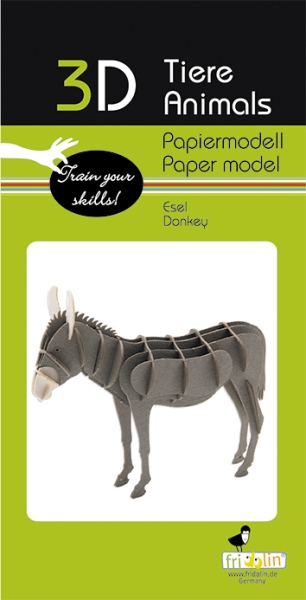 Modèle 3D en papier - Âne