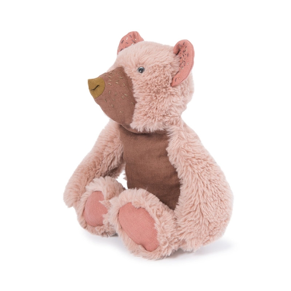 Ours en peluche rose Aubepine (30 cm) – Moulin Roty