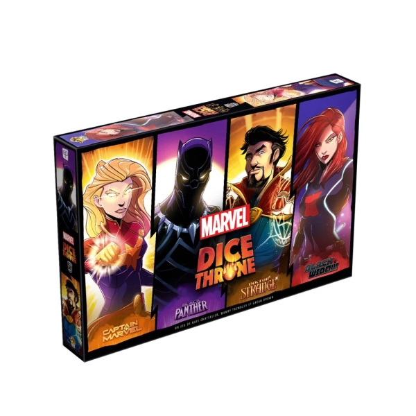 Dice Throne Marvel : Captain Marvel, Black Panther, Dr Strange, Black Widow